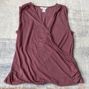 Athleta Women's Plum Sleeveless Wrap Blouse